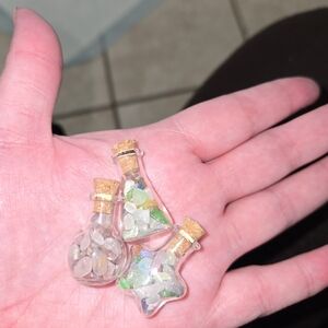 3 Mini Crystal Chip Jars